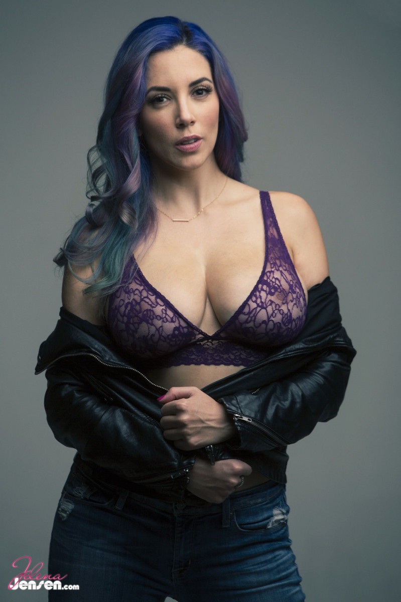 Blue Hair Diva Jelena Jensen Stripping Naked